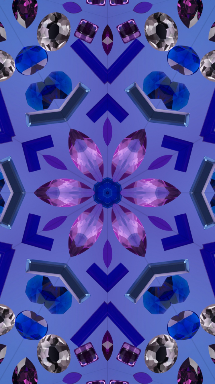 Обои яблоко, ios, калейдоскоп, apple, iOS 17 в разрешении 750x1334