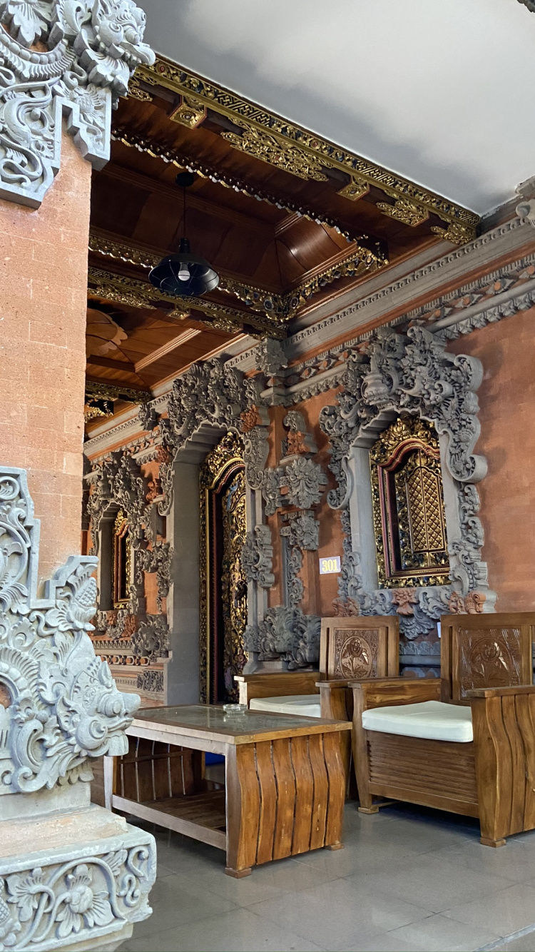 Обои бали, дизайн интерьера, мебель, резьба по камню, резьба в разрешении 750x1334