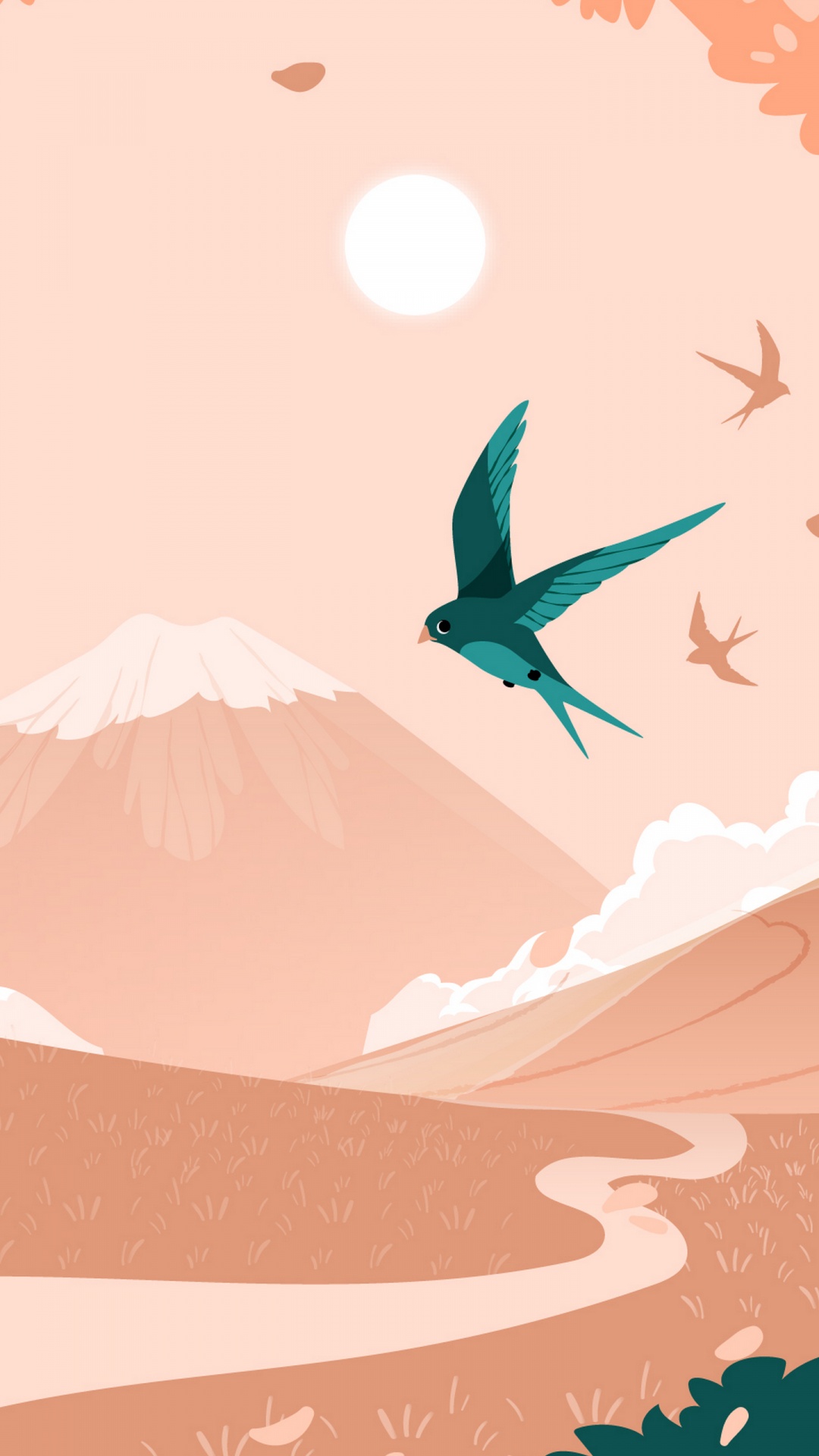 Обои визуальное искусство, дизайн, птица, арт, крыло в разрешении 1080x1920