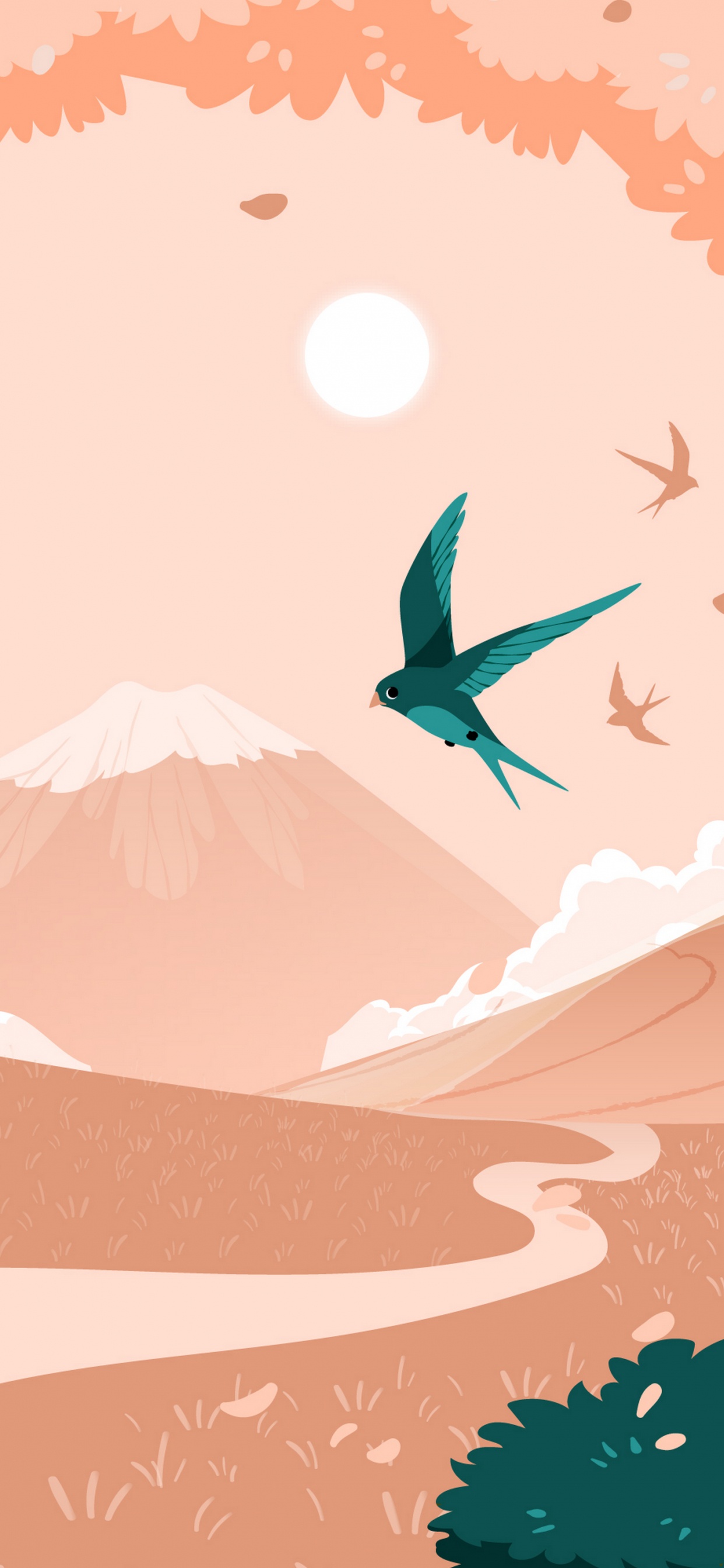 Обои визуальное искусство, дизайн, птица, арт, крыло в разрешении 1242x2688