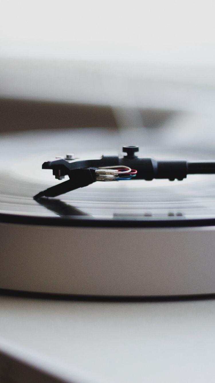 Обои граммофонная пластинка, фонограф, грампластинки, музыка, лейбл в разрешении 750x1334