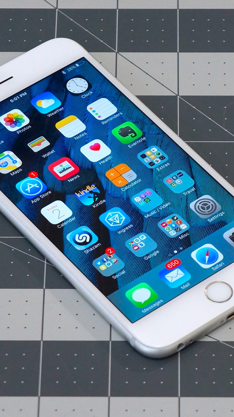 Обои ios, apple, смартфон, гаджет, коммуникационное устройство в разрешении 750x1334