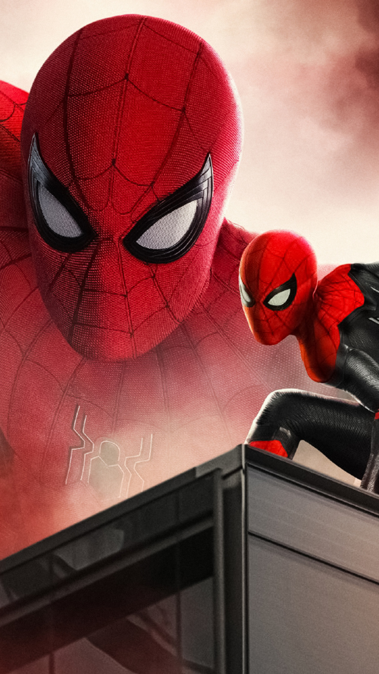 Обои человек-паук, marvel, супергерой, Человек-паук Возвращение домой, Студия Marvel в разрешении 750x1334