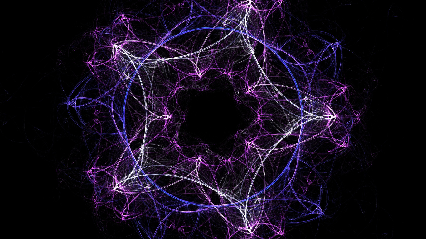 Обои пурпур, Фиолетовый, фрактальное искусство, электрик, дизайн в разрешении 1366x768