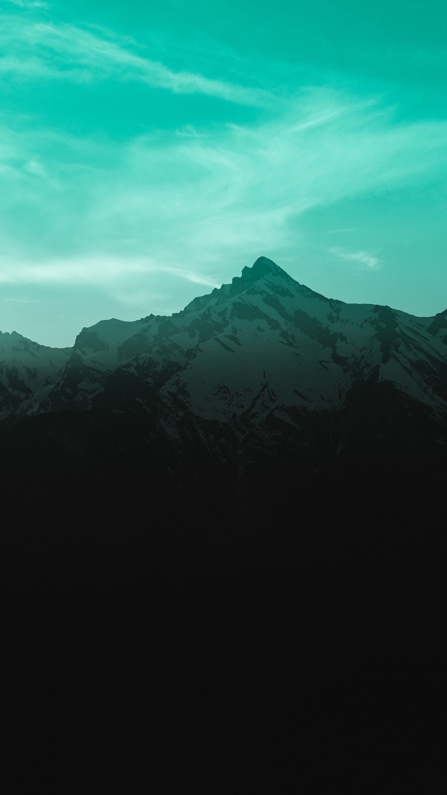 Обои гора, горный хребет, горный рельеф, природа, синий в разрешении 1440x2560