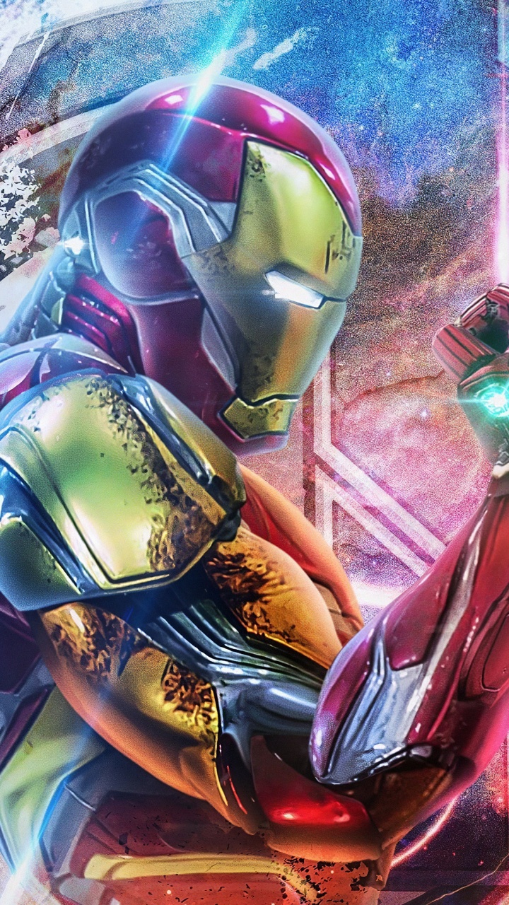 Обои комиксы Марвел, супергерой, графика, арт, фрактальное искусство в разрешении 720x1280