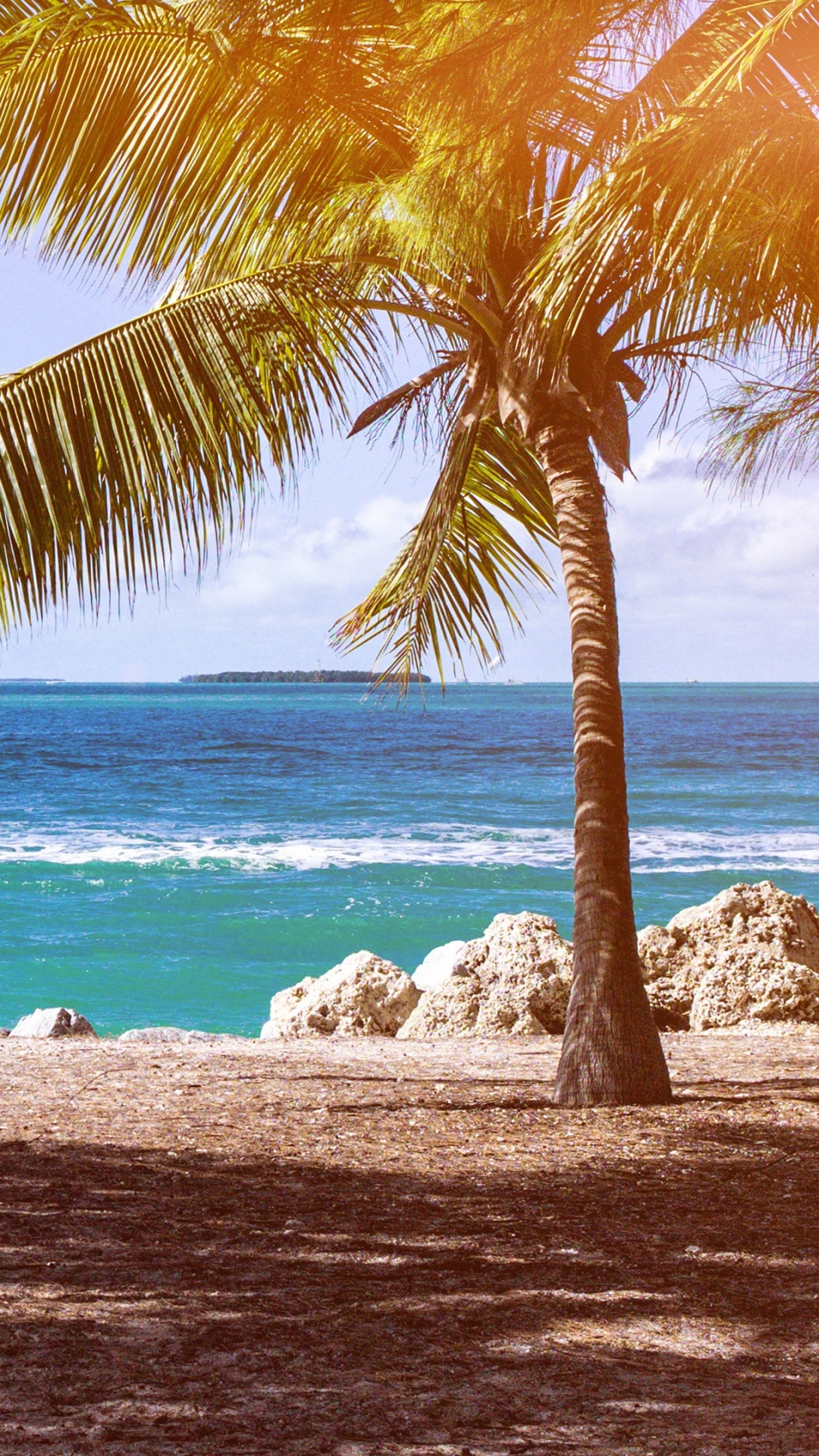 Обои пляж, отпуск, море, водоем, дерево в разрешении 1080x1920