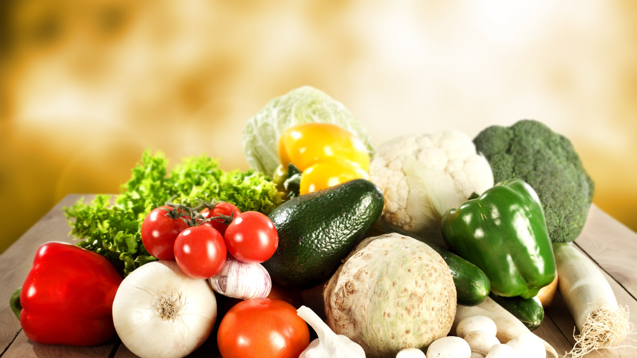 Обои овощ, природные продукты, пища, вегетарианская пища, ингредиент в разрешении 1280x720