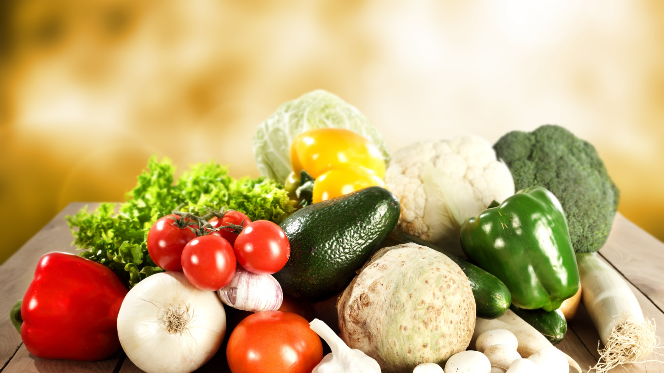 Обои овощ, природные продукты, пища, вегетарианская пища, ингредиент в разрешении 1366x768