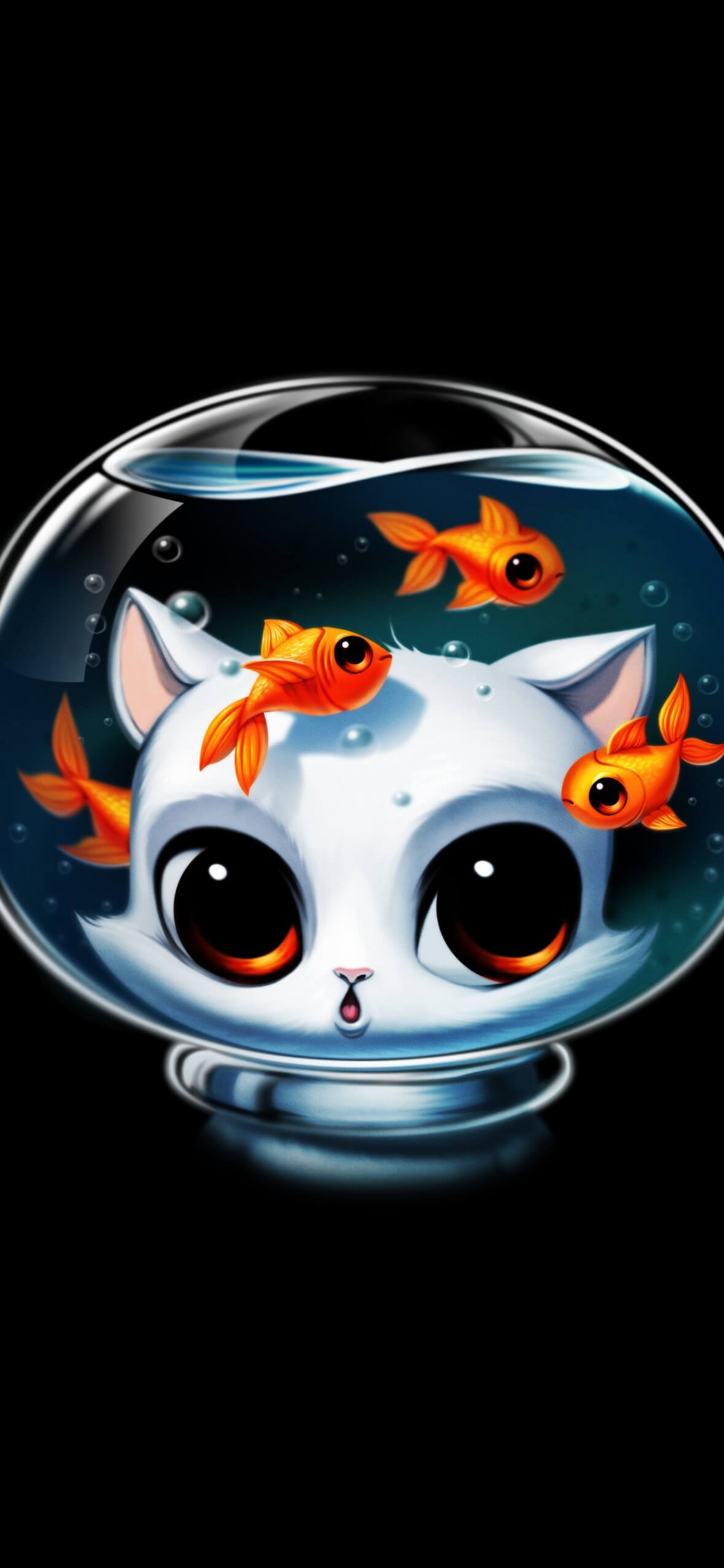 Обои Апельсин, футболка, голова, глаз, жидкий в разрешении 1125x2436