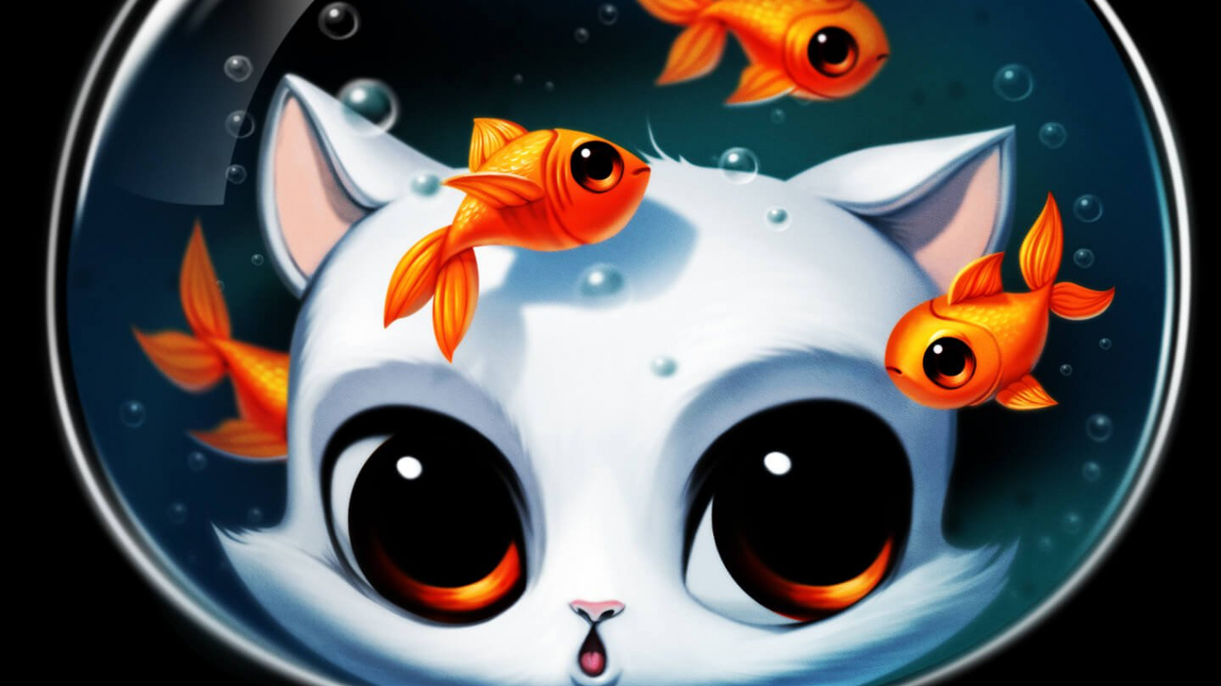 Обои Апельсин, футболка, голова, глаз, жидкий в разрешении 1366x768