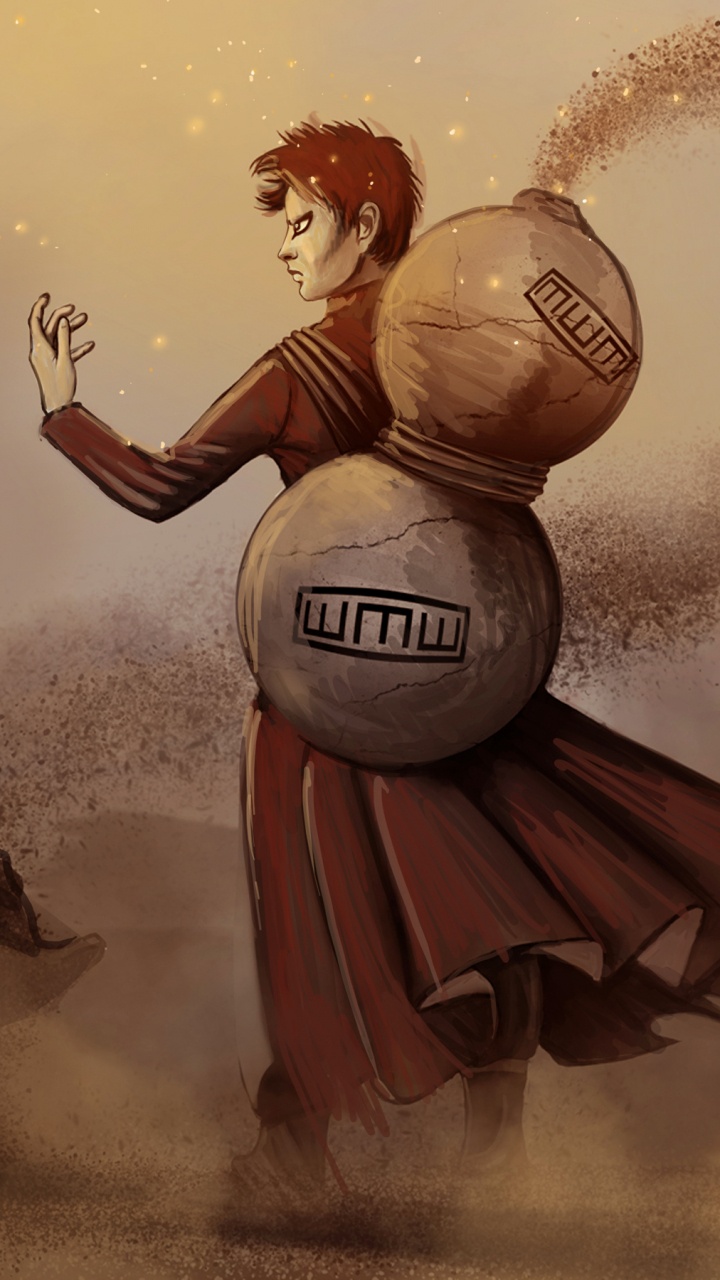 Обои Гаара, иллюстрация, арт, мифология, вымышленный персонаж в разрешении 720x1280