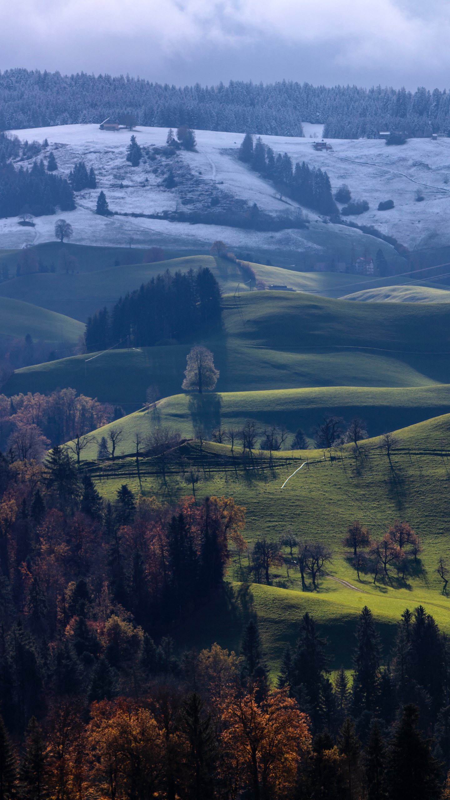 Обои природный ландшафт, нагорье, холм, горный рельеф, облако в разрешении 1440x2560