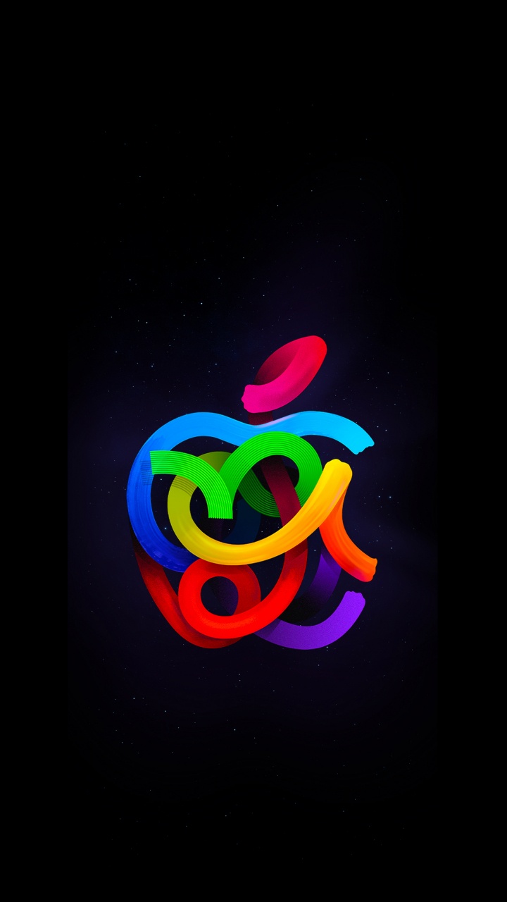 Обои свет, яблоко, фрукты, арт, газ в разрешении 720x1280