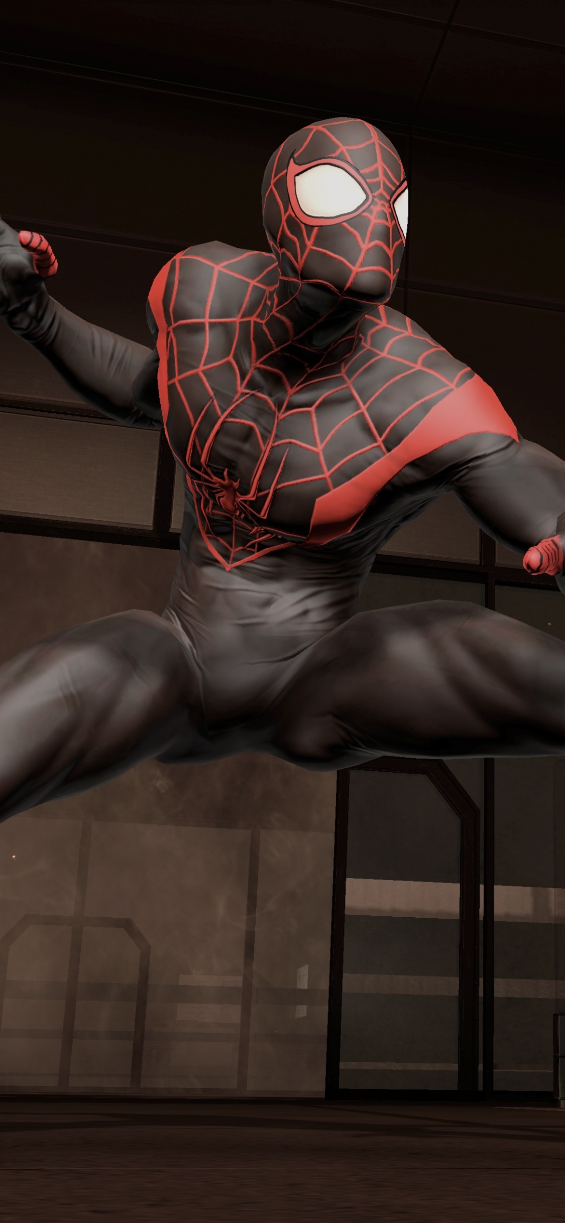 Обои Человек-паук краю времени, Майлз Моралес, человек-паук, Совершенный Человек-Паук, Студией beenox в разрешении 1125x2436