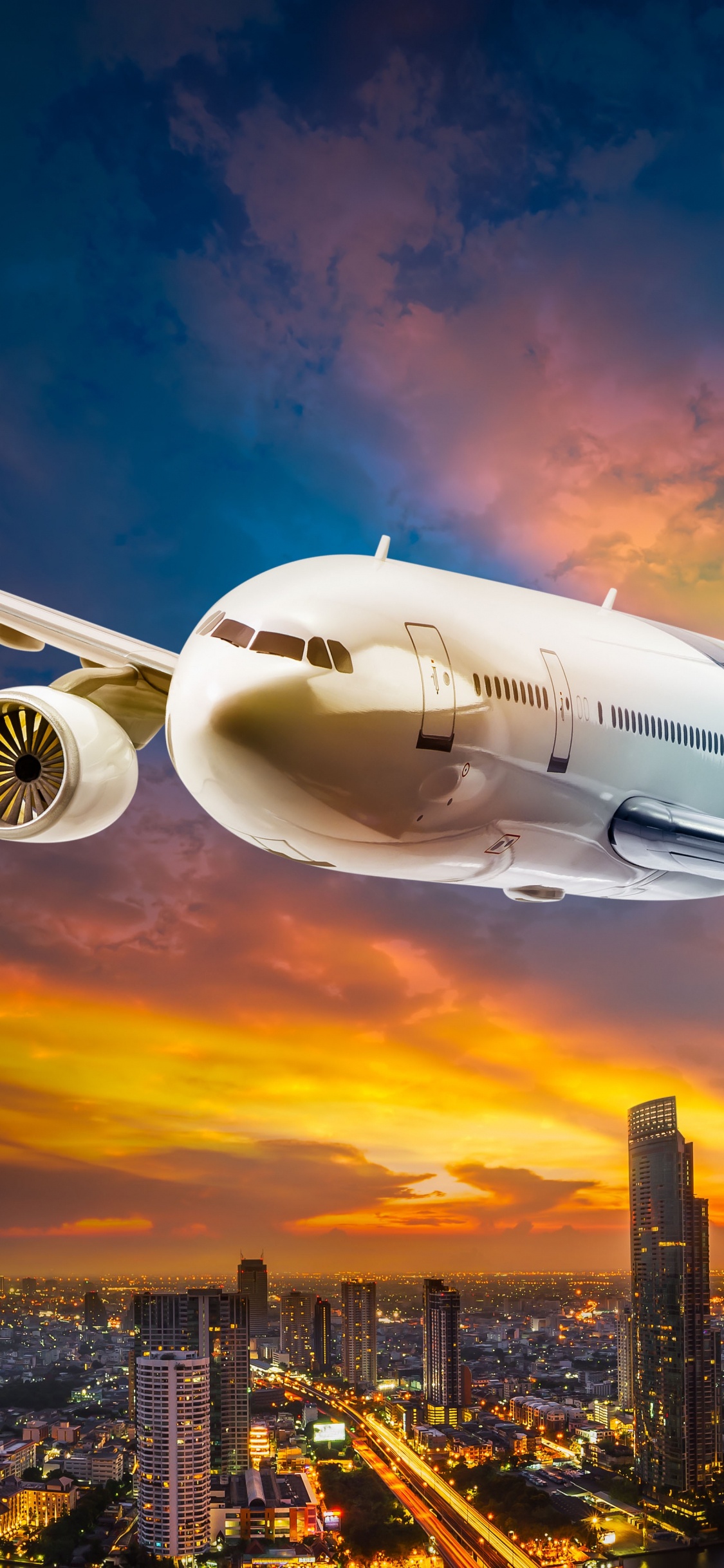 Обои самолет, самолеты, авиация, авиакомпания, воздушное путешествие в разрешении 1125x2436