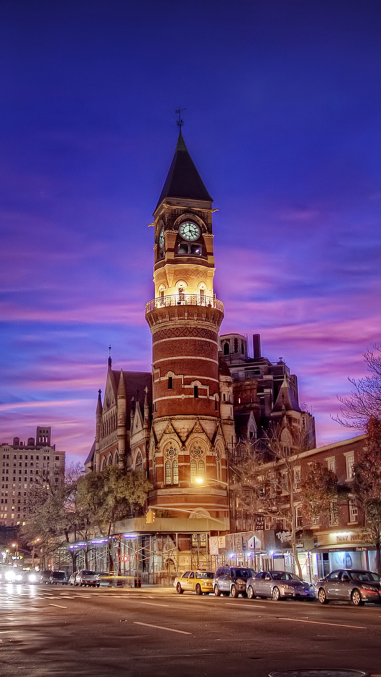 Обои ориентир, город, городок, метрополия, небо в разрешении 750x1334