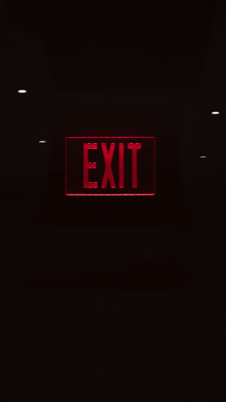 Обои лого, свет, часы, цифровые часы, Знак выход в разрешении 720x1280