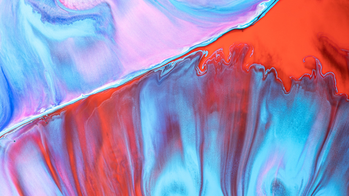 Обои вода, спотифай, пена и песок, художественная краска, синий в разрешении 1366x768