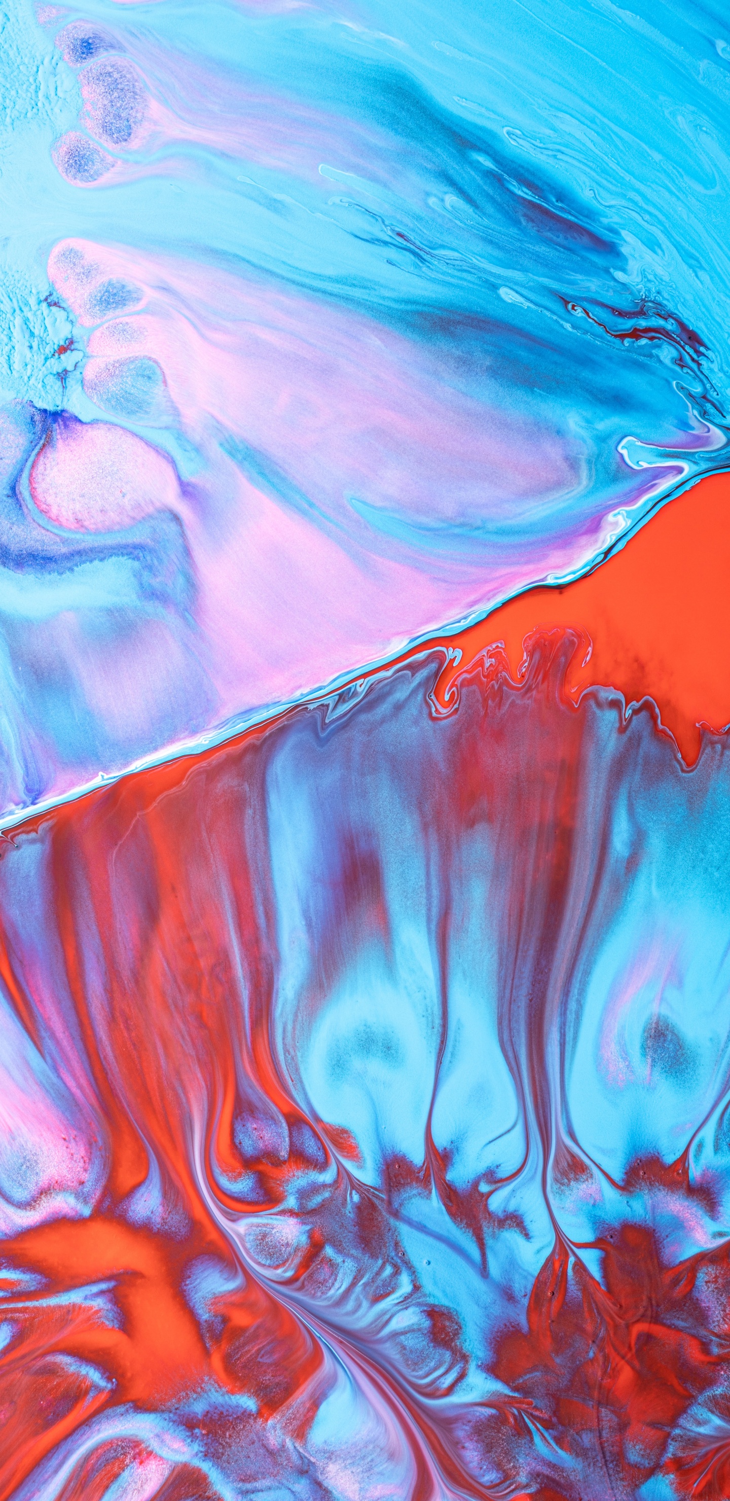 Обои вода, спотифай, пена и песок, художественная краска, синий в разрешении 1440x2960