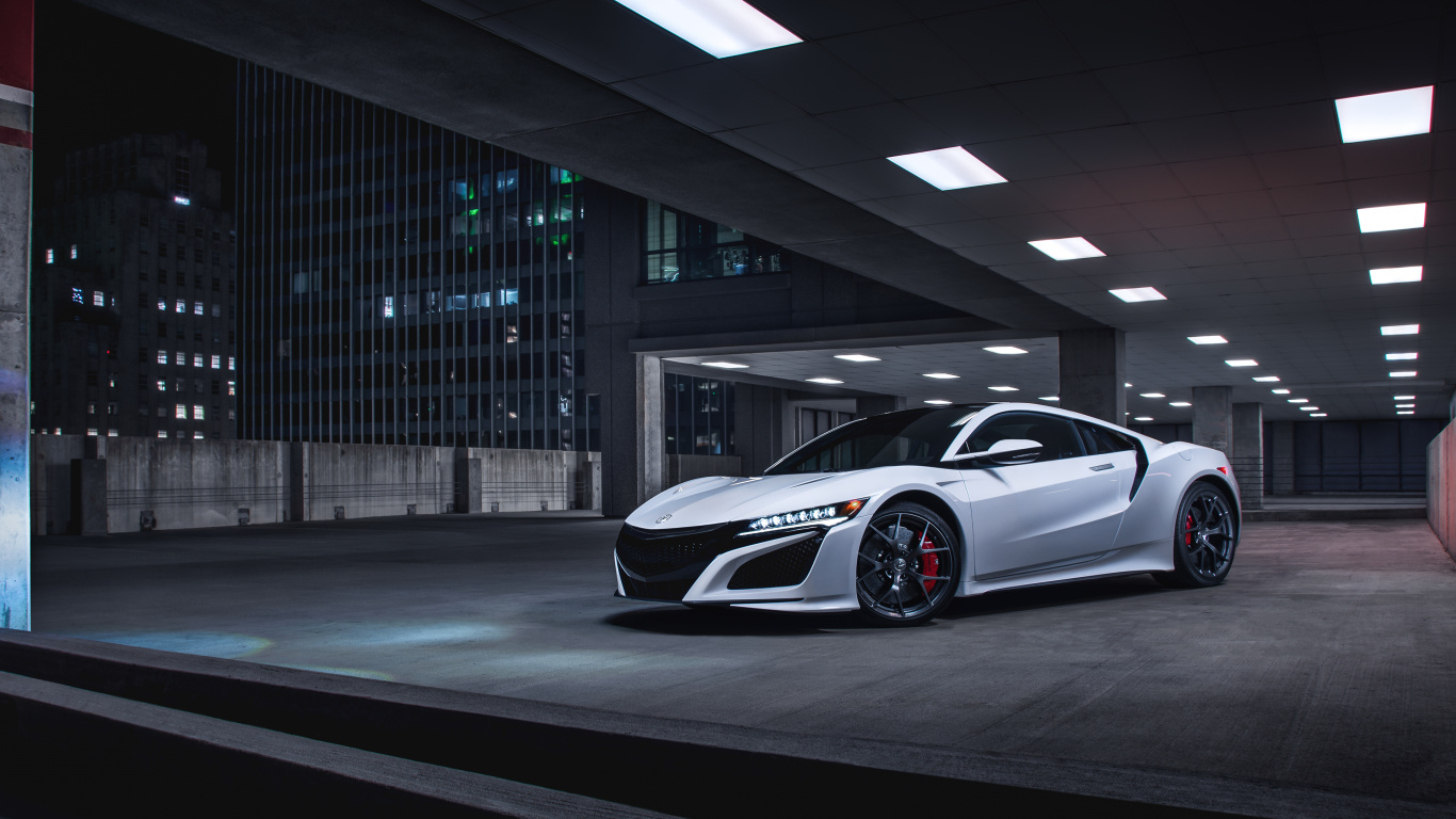 Обои акура, авто, спорткар, белые, суперкар в разрешении 1366x768