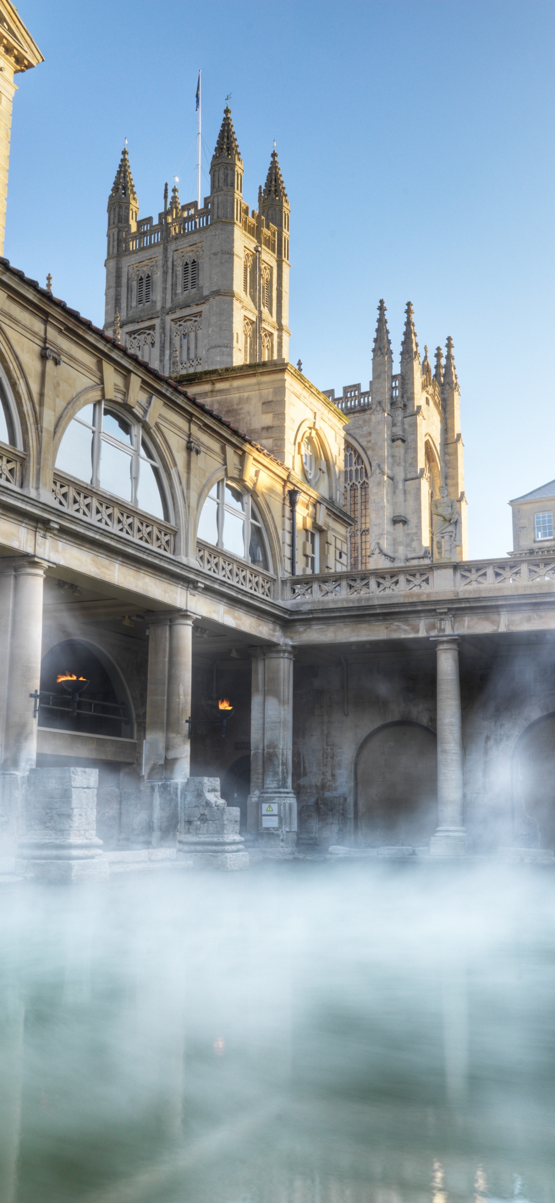 Обои римские бани большая баня, римская баня, достопримечательность, спа, ориентир в разрешении 1125x2436