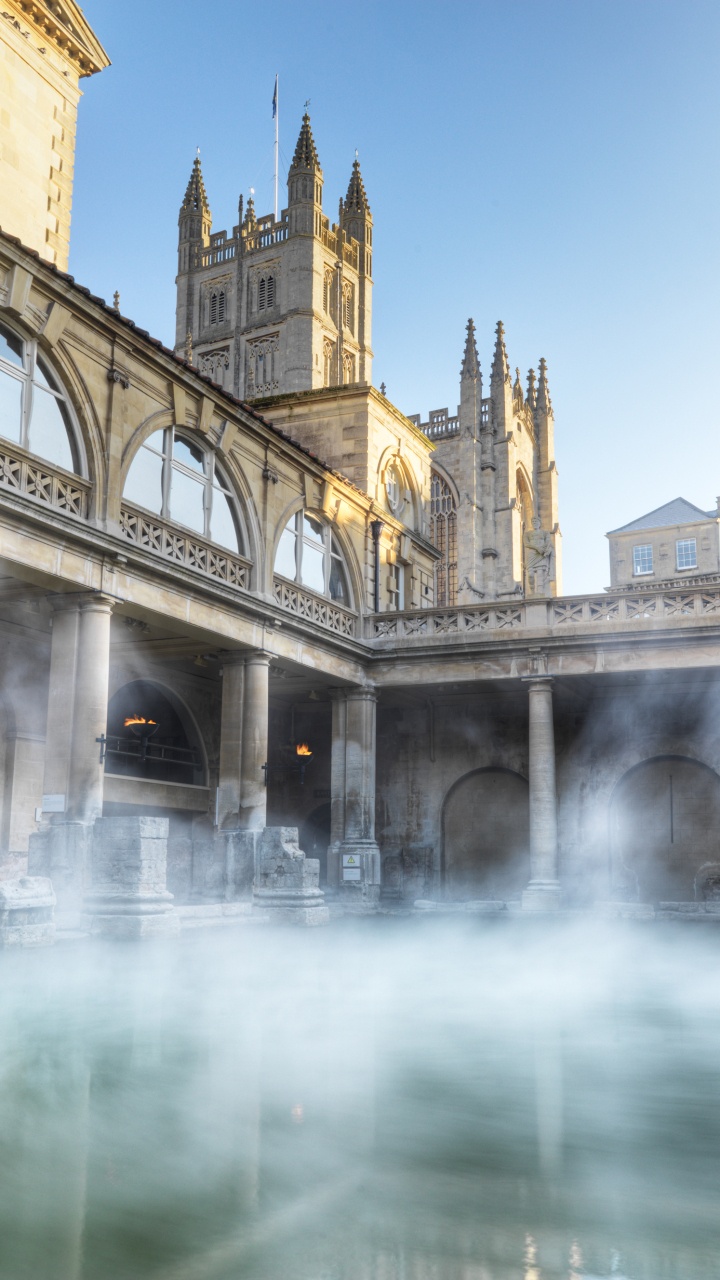 Обои римские бани большая баня, римская баня, достопримечательность, спа, ориентир в разрешении 720x1280