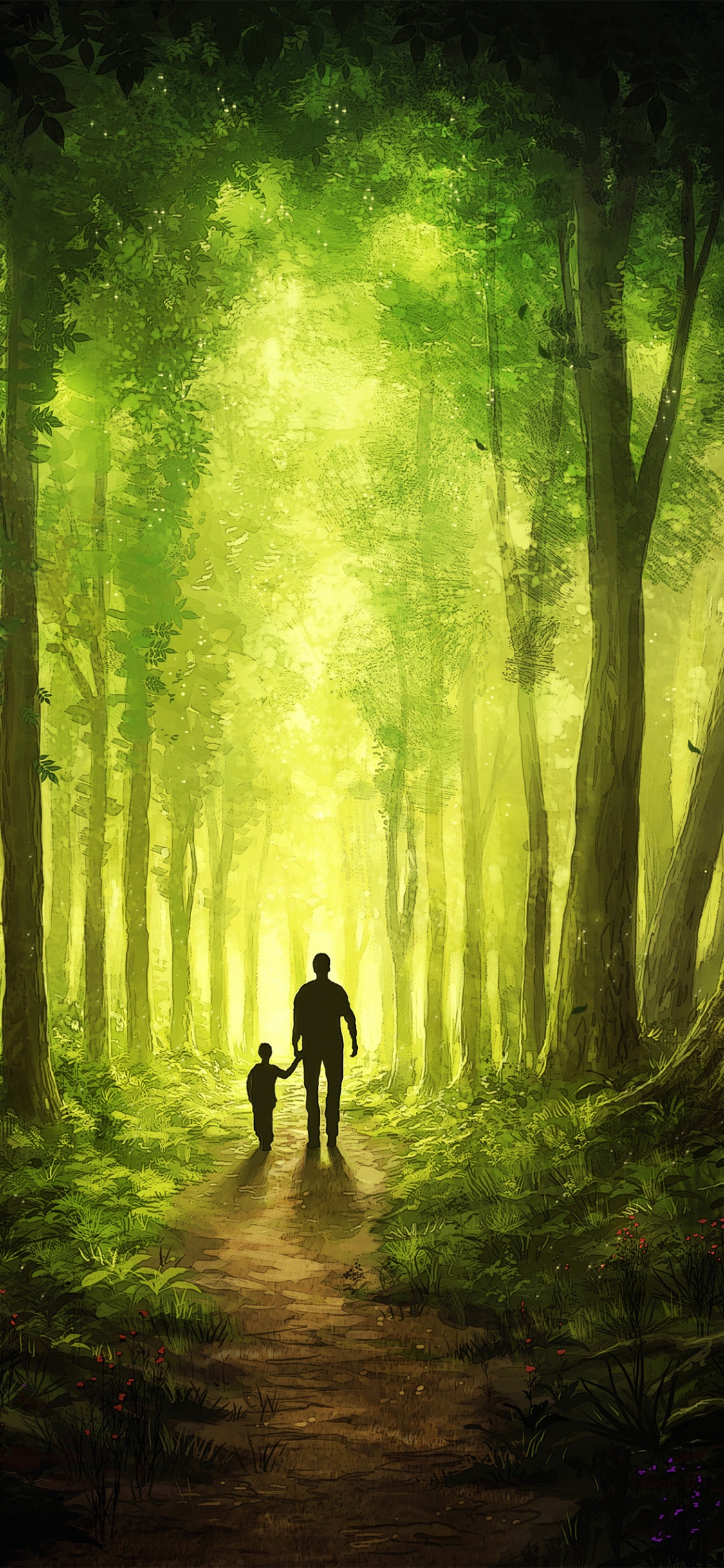 Обои живопись, пейзажная живопись, арт, цифровое искусство, цифровая живопись в разрешении 1125x2436