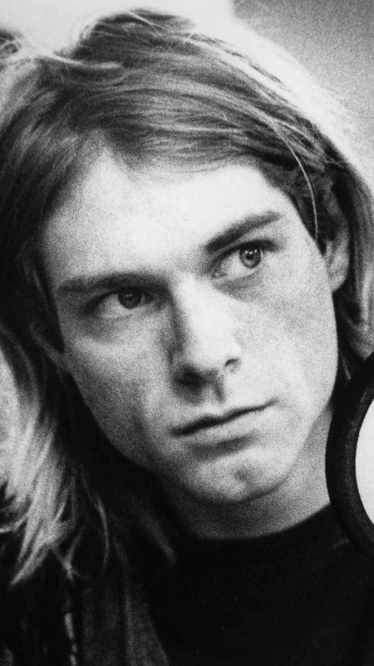 Обои гранж, нирвана, портрет, звуковое оборудование, гитара в разрешении 750x1334