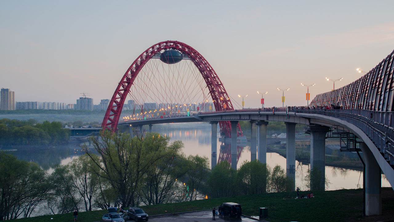 Обои Мост Zhivopisny, мост, реки, арочный мостик, ориентир в разрешении 1280x720