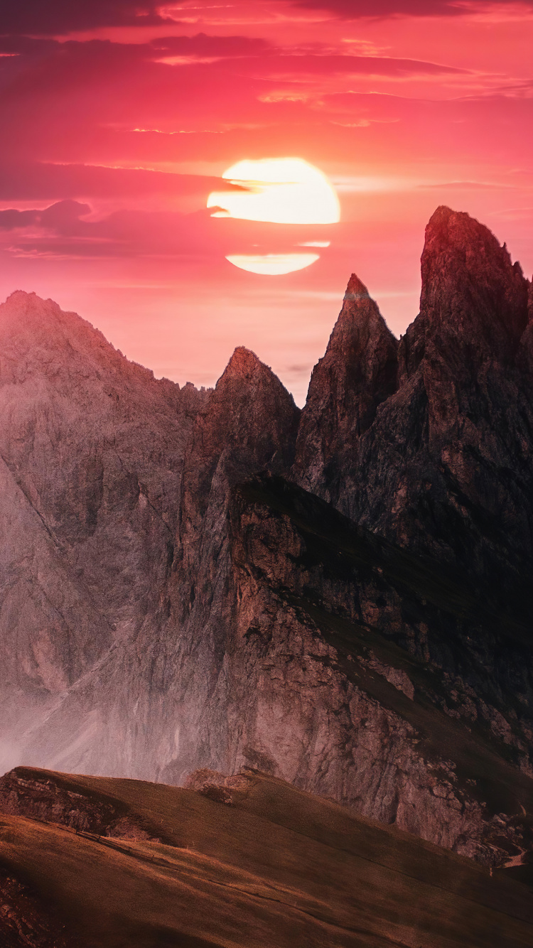 Обои природа, горный рельеф, гора, природный ландшафт, горный хребет в разрешении 750x1334