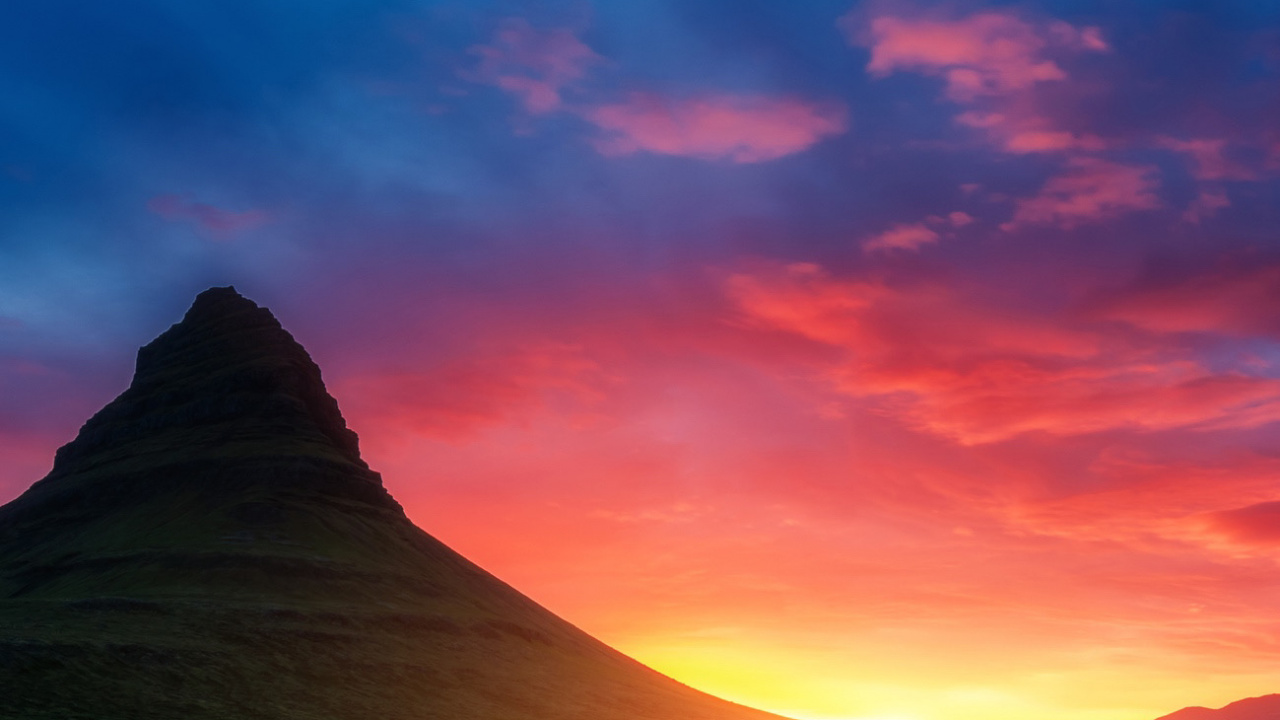 Обои облако, атмосфера, гора, вода, природный ландшафт в разрешении 1280x720