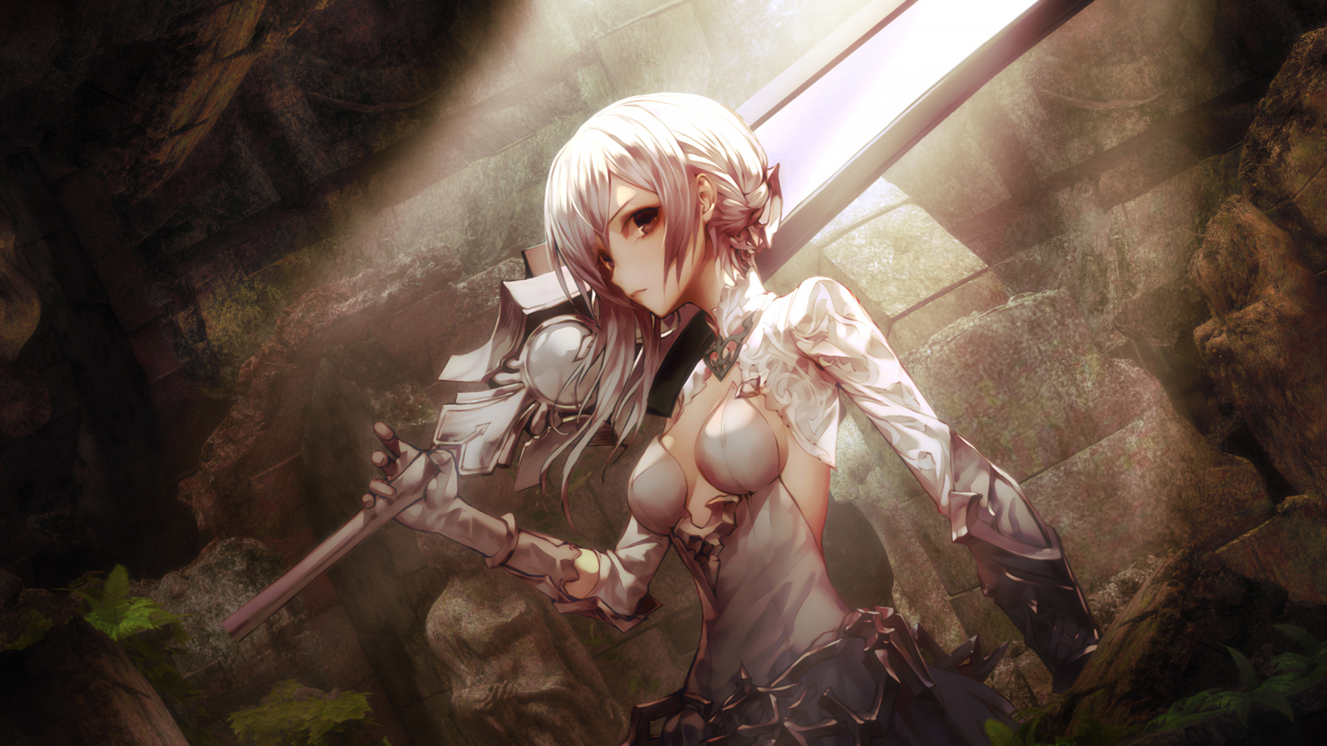 Обои аниме, приключенческая игра, иллюстрация, длинные волосы, игры в разрешении 1920x1080