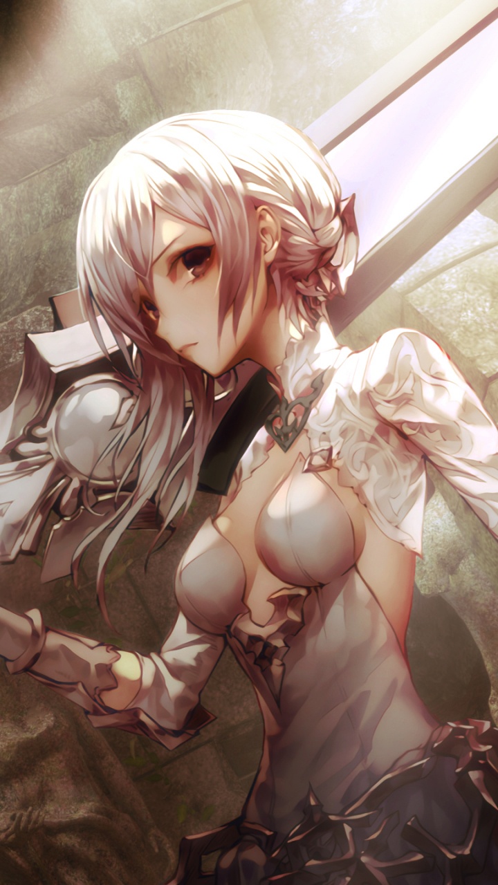 Обои аниме, приключенческая игра, иллюстрация, длинные волосы, игры в разрешении 720x1280