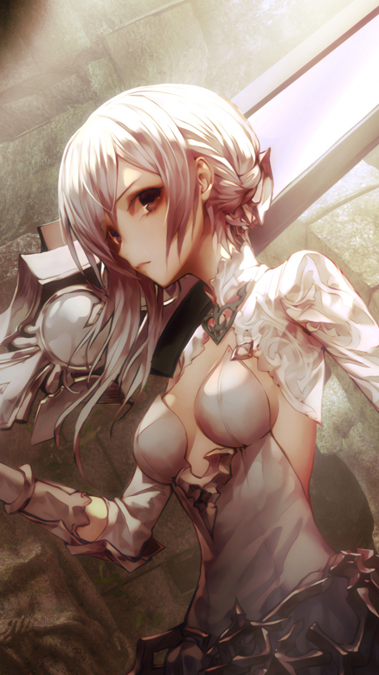 Обои аниме, приключенческая игра, иллюстрация, длинные волосы, игры в разрешении 750x1334