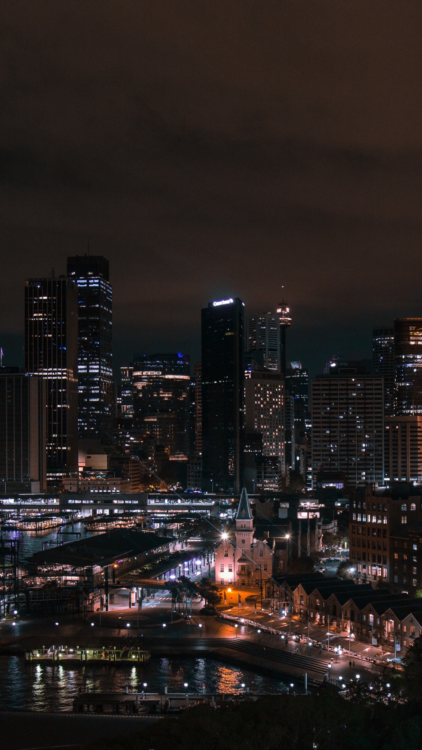 Обои Сидней, иллюстрация, городской пейзаж, здание, небоскреб в разрешении 1440x2560