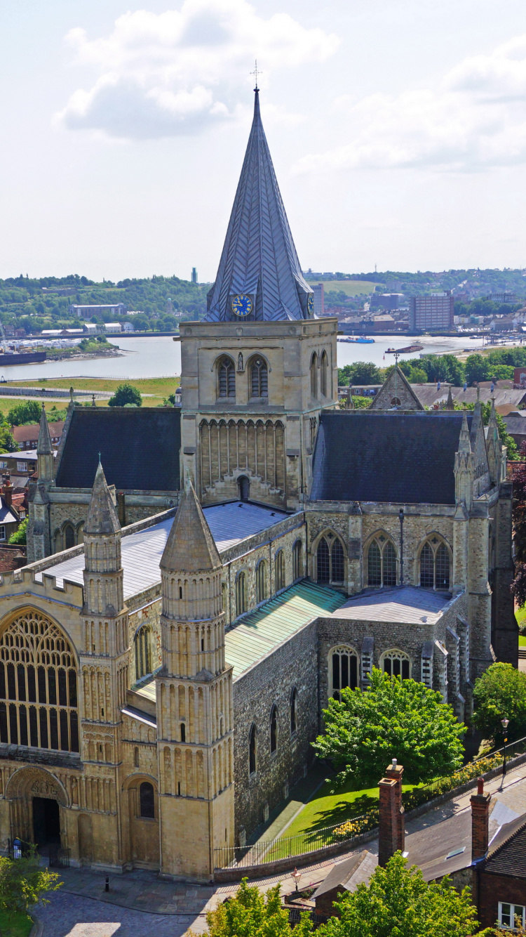 Обои Рочестерский Кафедральный Собор, город, здание, церковь, собор в разрешении 750x1334