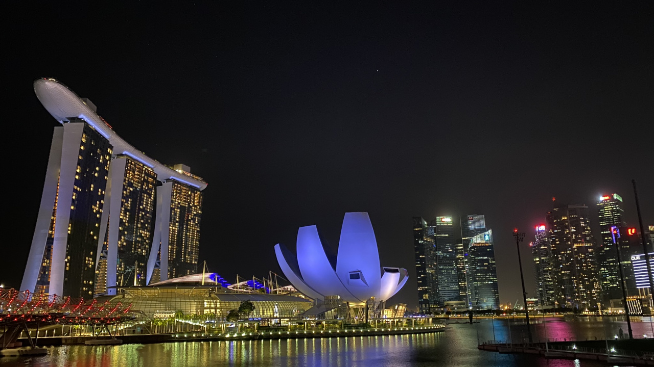 Обои Сингапур, мост спирали, Спираль Мост, Марина Бэй Сэндс Сингапур, Марина Бей в разрешении 1280x720