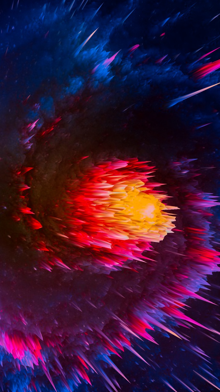 Обои абстрактное искусство, свет, красный цвет, пурпур, вода в разрешении 720x1280