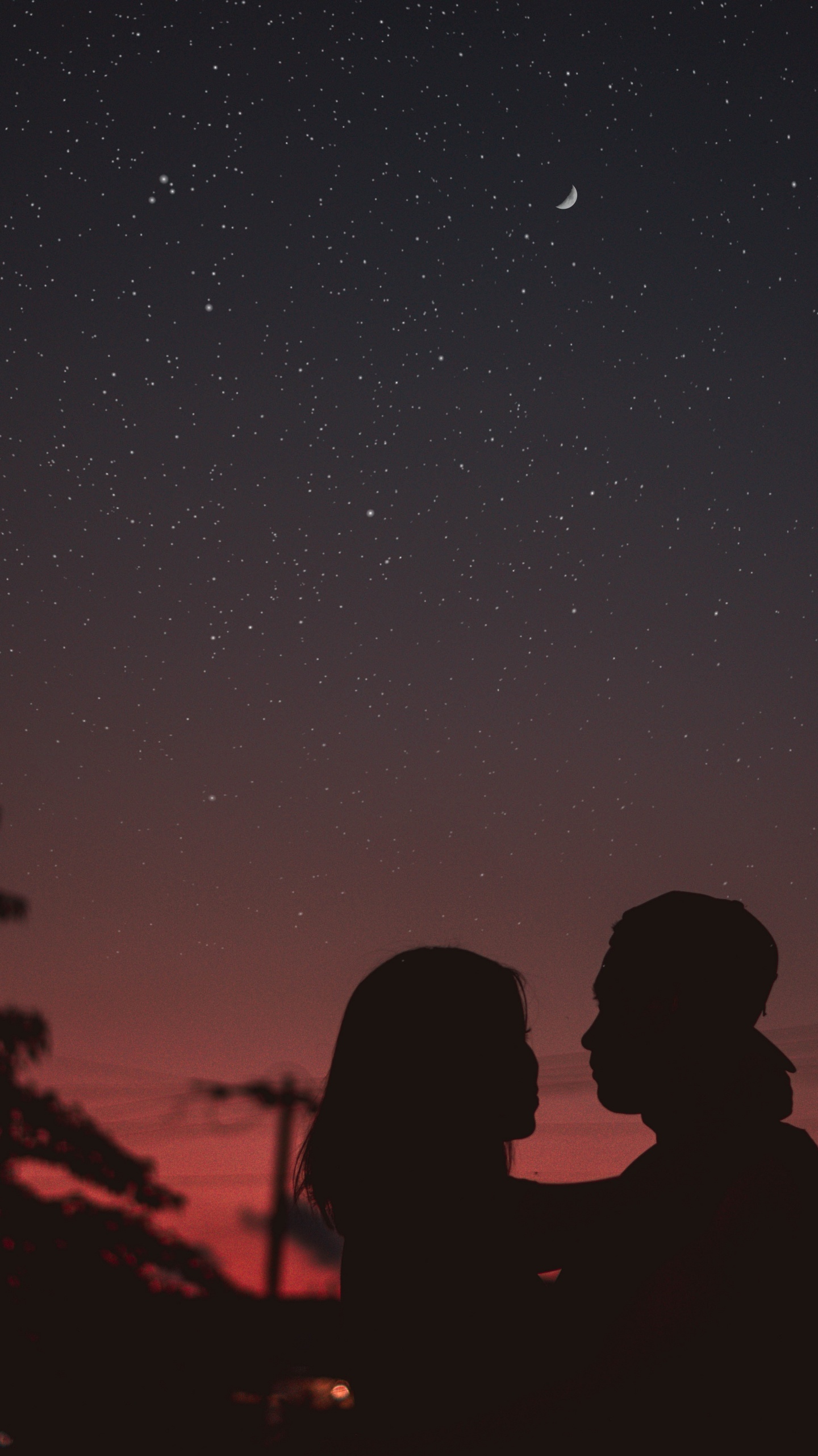 Обои черный, ночь, звезда, атмосфера, облако в разрешении 1440x2560