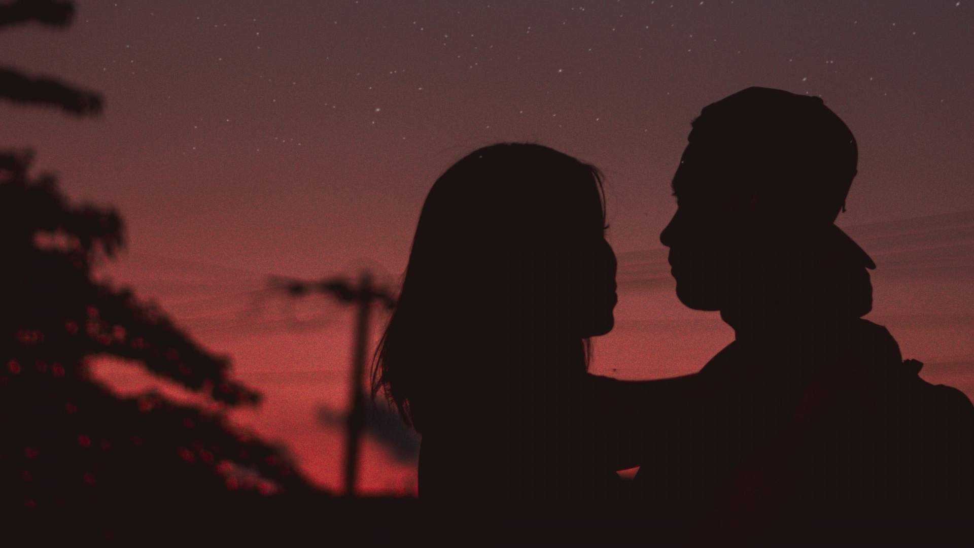 Обои черный, ночь, звезда, атмосфера, облако в разрешении 1920x1080