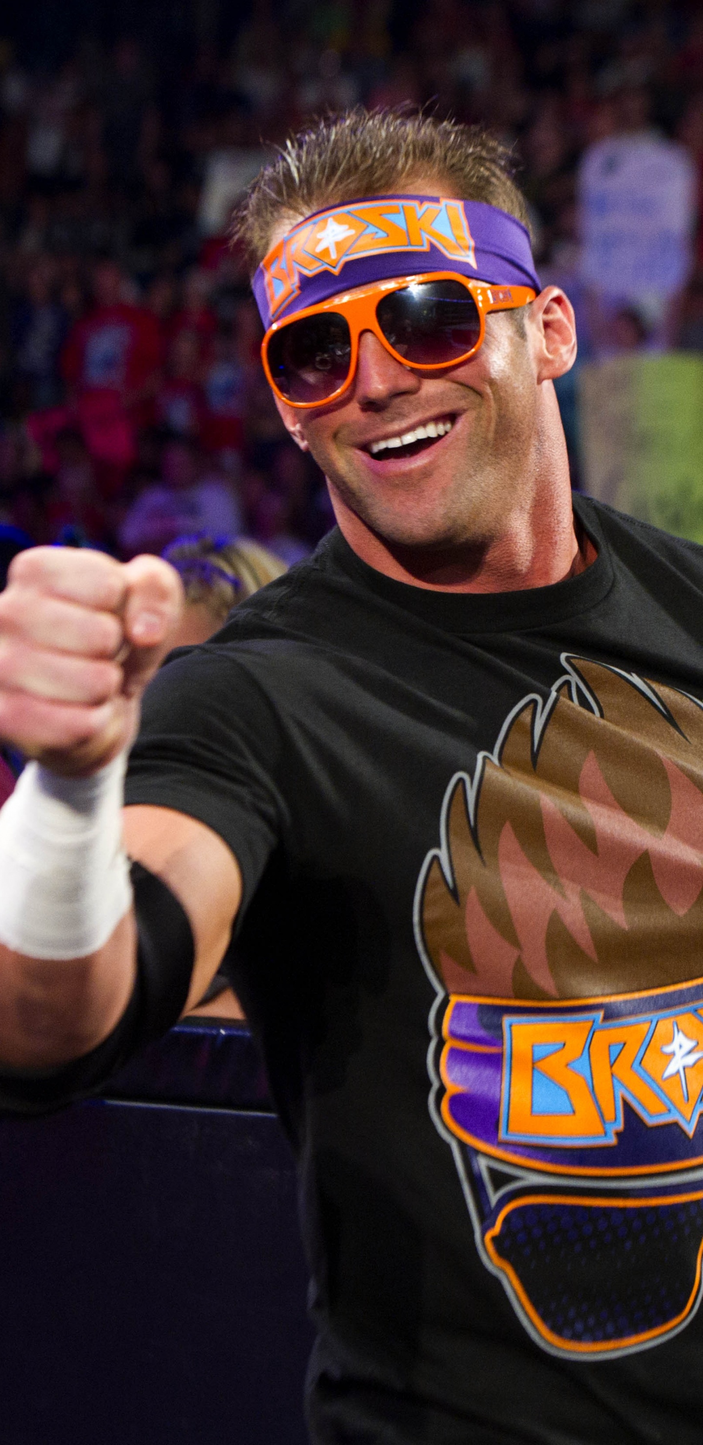 Обои Зак Райдер, профессиональная борьба, вентилятор, борец, палец в разрешении 1440x2960