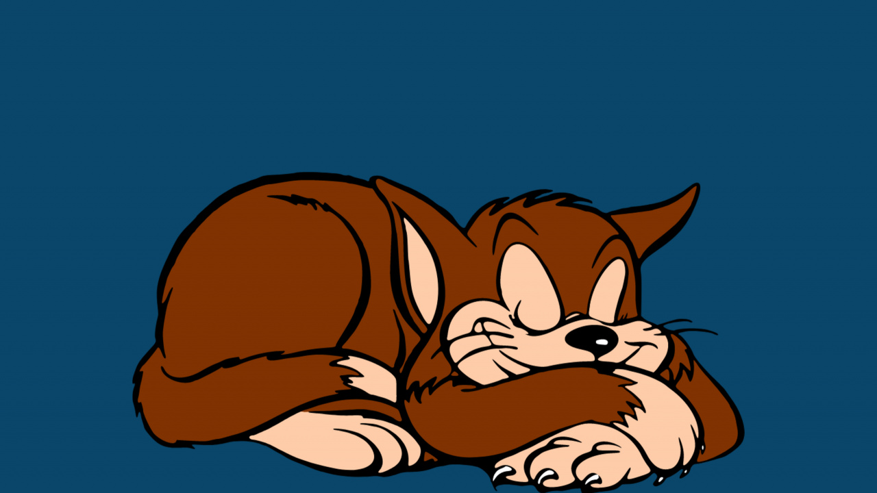 Обои кот, минимализм, мультфильм, мультик, живая природа в разрешении 1280x720