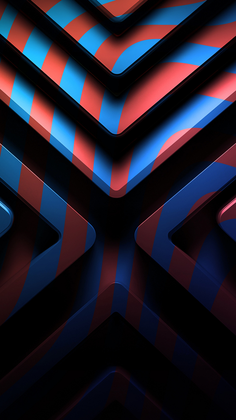 Обои арт, графический дизайн, синий, лазурный, пурпур в разрешении 750x1334