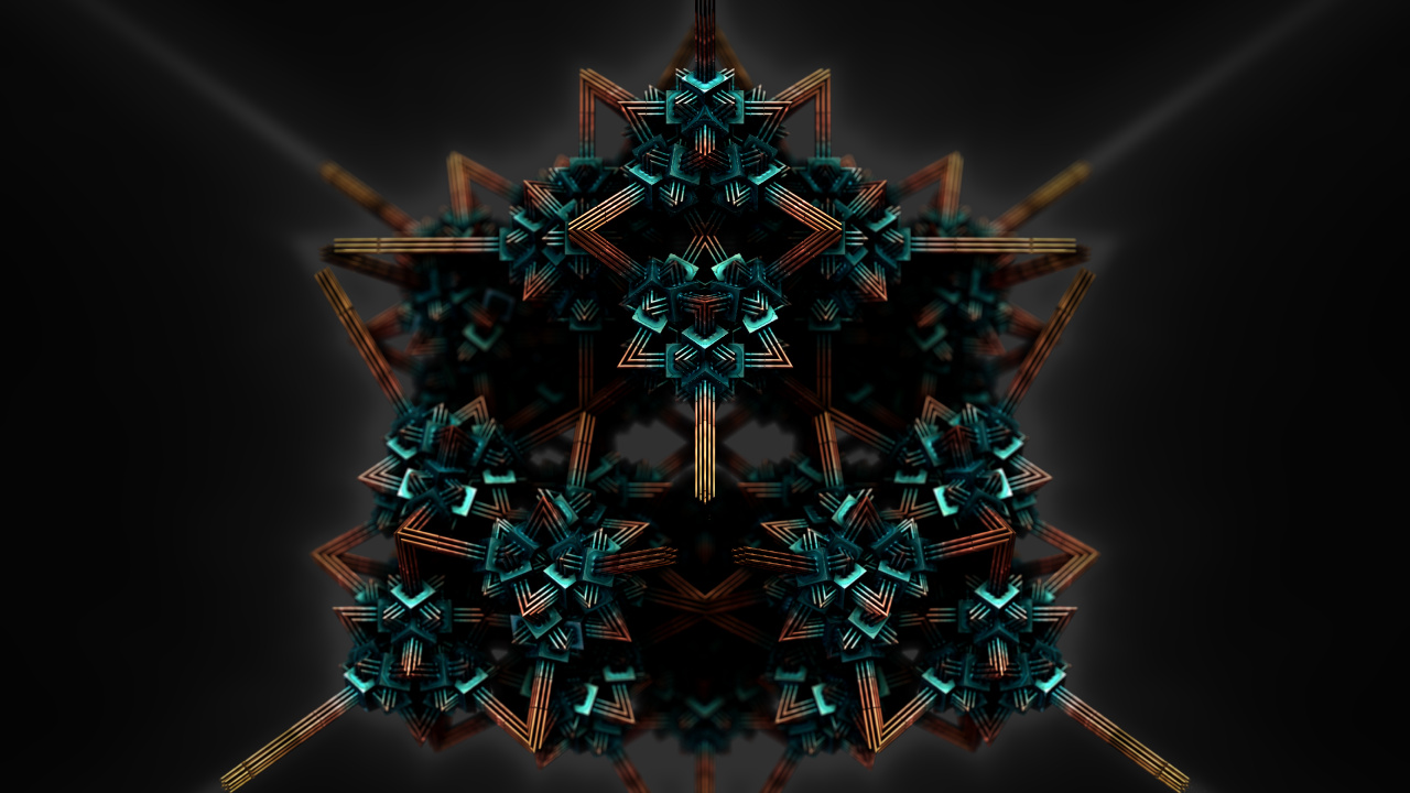 Обои фрактальное искусство, симметрия, дизайн, узор, калейдоскоп в разрешении 1280x720