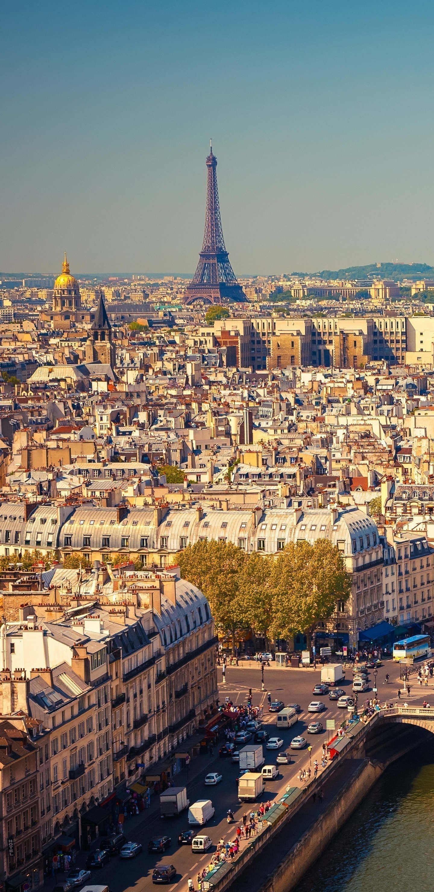 Обои Париж, туризм, город, городской пейзаж, городской район в разрешении 1440x2960