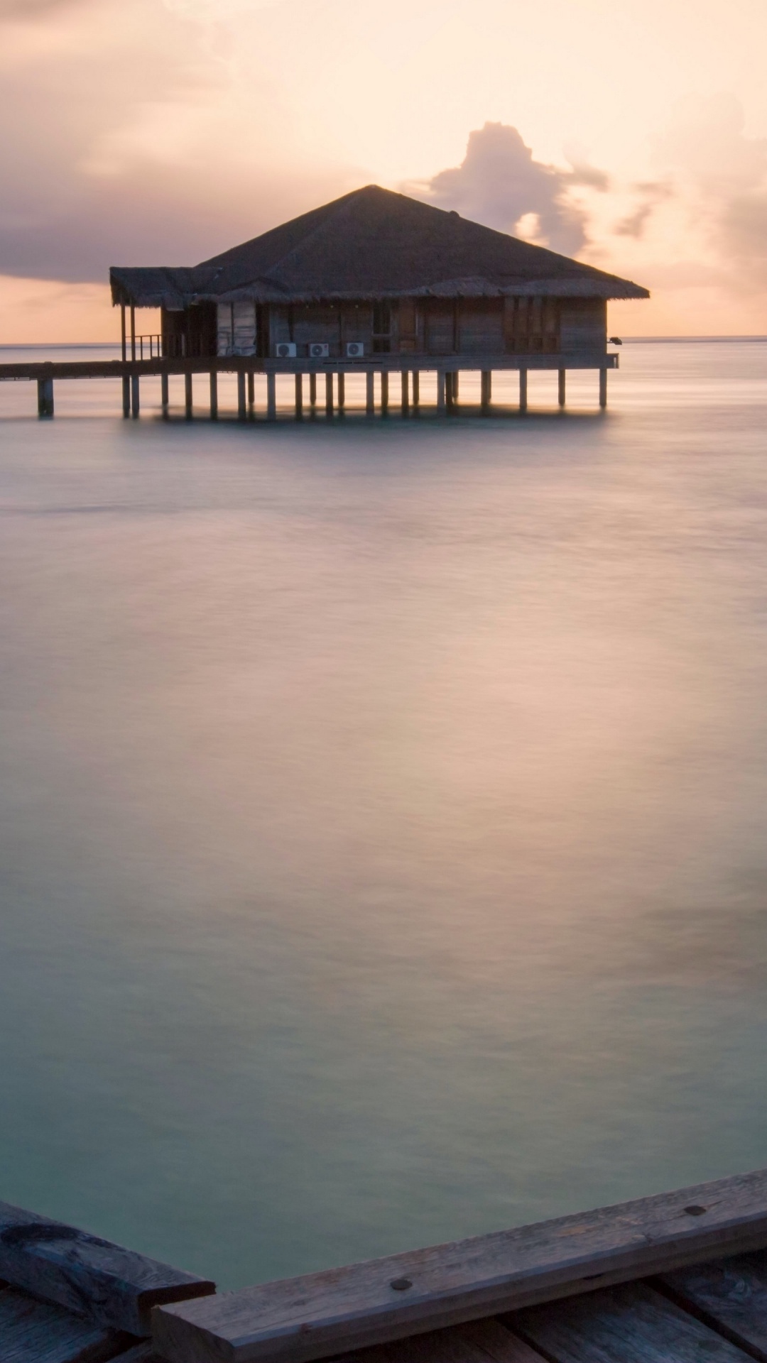 Обои море, горизонт, вода, облако, утро в разрешении 1080x1920