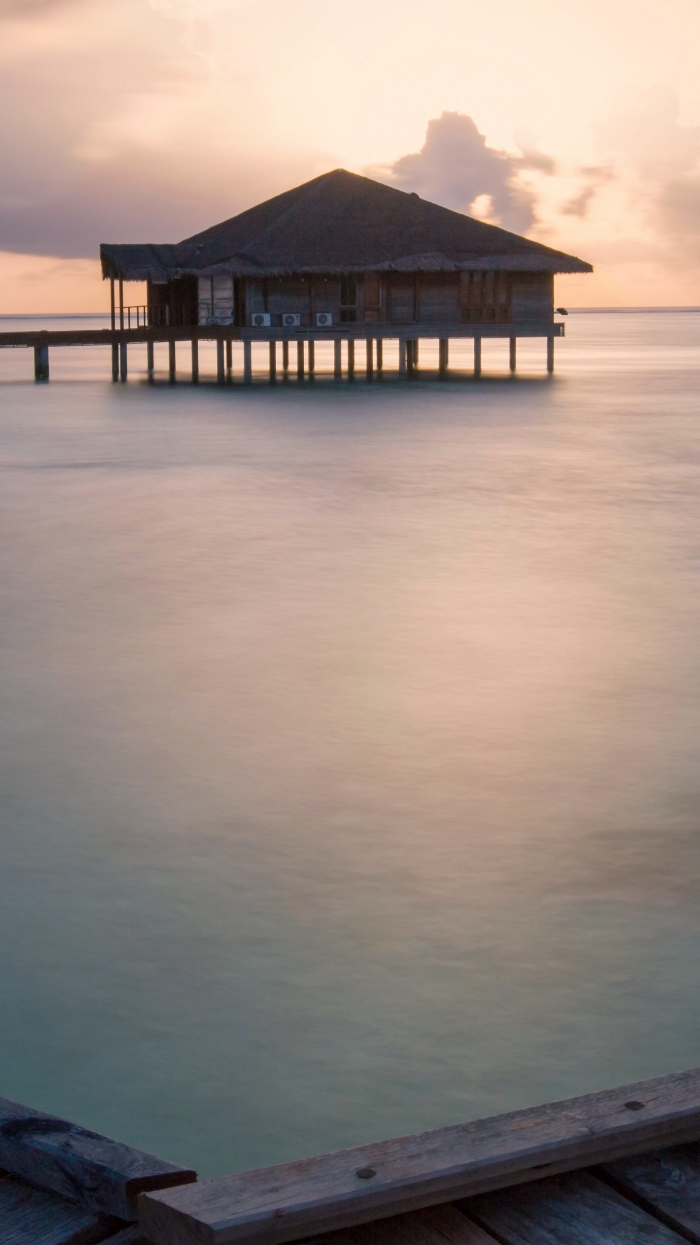 Обои море, горизонт, вода, облако, утро в разрешении 1440x2560