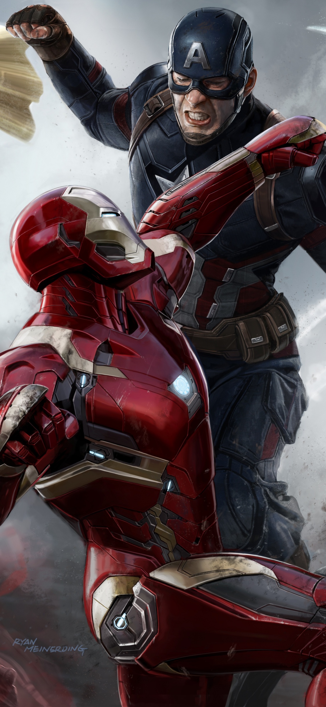 Обои Капитан Америка Гражданская Война, Капитан Америка, супергерой, компьютерная игра, Студия Marvel в разрешении 1125x2436