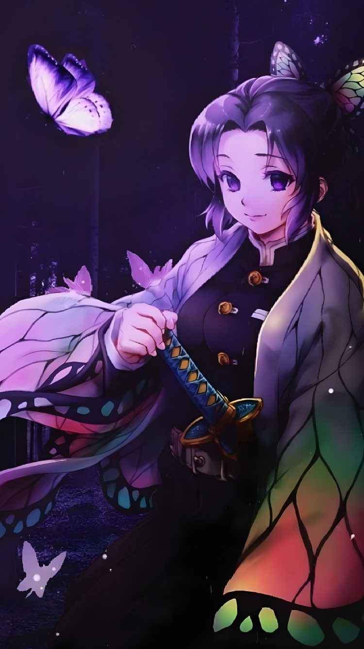 Обои эстетический аниме убийца демонов, Танджиро Камадо, Незуко Камадо, убийца демонов kimetsu no yaiba, аниме в разрешении 750x1334